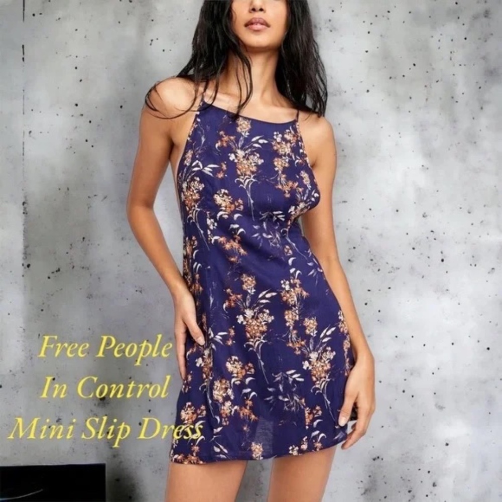 Free People In Control Mini Slip Dress